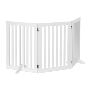 Gratar de protectie pentru caini Relaxdays, 70 x 154 cm, alb, MDF, pliabil
