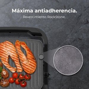 Gratar electric Cecotec RocknGrill 1500W, deschidere 180, strat antiaderent, tava pentru grasime - Img 9