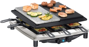 Gratar electric Steba RC 4 Plus Deluxe 1500W InoxNegru Raclette si piatra naturala - Img 7