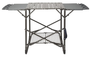 Gratar portabil Cuisinart CFGS-222 cu 2 mese laterale, suport pentru 6 bauturi