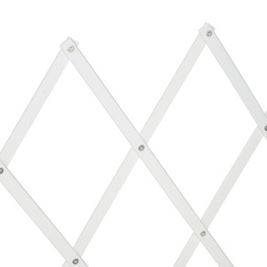 Grilaj de protectie pentru caini Relaxdays, extensibil 17-118 cm, inaltime 69-82,5 cm, bambus, alb - Img 6
