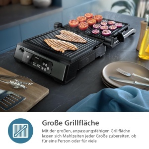 Grill Contact Philips HD630770, 8 Functii Predefinite, Temperatura 60-220C - Img 4