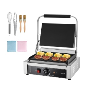 Grill electric comercial VEVOR YS-812-EU, 2200 W, inox, 34 x 23 cm