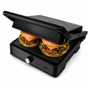 Grill electric Jata JEGR1913 cu 2 plite, 29 x 24 cm, temperatura reglabila
