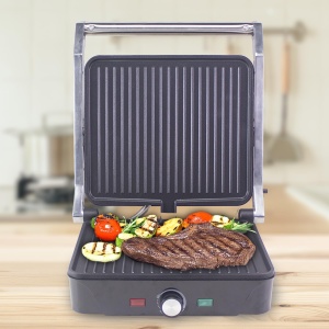 Grill electric multifunctional Beper P101TOS503, 2000 W, Placi antiaderente, Deschidere 180 - Img 5