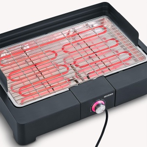 Grill electric Severin PG 8565, 2200 W, negru, pentru interior si exterior - Img 5