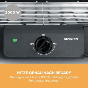 Grill electric Severin PG 8594, 2000W, 38x22cm, negru - Img 7