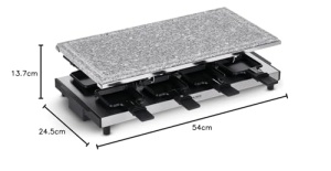 Grill electric SEVERIN RG 2374, Raclette pentru 8 persoane, Naturgrillstein, 1700 W, Negru - Img 7