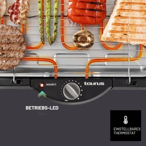 Grill electric Taurus Maxims, 2400W, suprafata 41x24 cm, termostat reglabil - Img 5