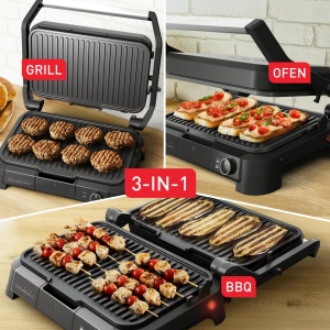 Grill electric Tefal SuperGrill 3in1, 2200 W, suprafata 800 cm, negrusilver - Img 3
