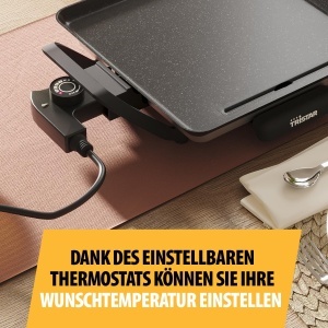 Grill electric Tristar Slim S BP-2666, suprafata de gatit 28 x 28 cm, termostat reglabil - Img 3