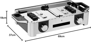 Grill electric WMF Lono Master-Grill, 2400 W, 50x28 cm, din inox mat - Img 3