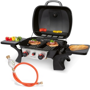 Grill pe gaz ProfiCook PC GG 1261 cu 2 breneri din otel inoxidabil, 42x36 cm