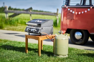 Grill pe gaz ROSLE VIDERO G2-P, 2 brenere din otel inoxidabil, negru - Img 6