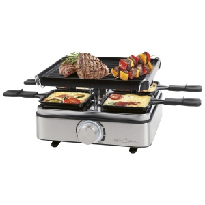 Grill Raclette ProfiCook PC RG 1301 pentru 4 persoane, 800W, cu termostat reglabil