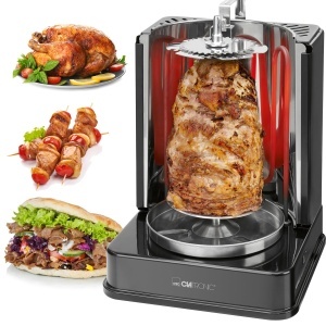 Grill vertical Clatronic DVG 3686, 1400W, cu 1 rotisor si 6 spiese - Img 8
