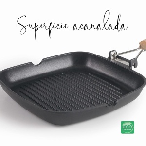 Grillpfanne Lacor 25144, Aluminiu, 24x24 cm, PFOA-free, Negru - Img 4