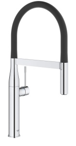 GROHE Essence - Baterie chiuveta cu o singura parghie (cu dus profesional extensibil, suprafata durabila, interval de rotire 360deg), crom, 30294000