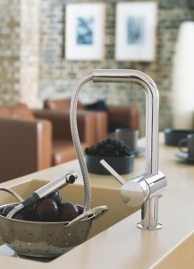 GROHE Minta Robinet de bucatarie robinet de bucatarie cu dus extensibil gama practica de pivotare la 360deg economisire a apei datorita limitarii cant - Img 2