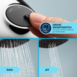 GROHE Vitalio 110 - Set de sine de dus - 14l pe min (2 tipuri de pulverizare, bara de dus 60cm, lipici sau burghiu), rotund, cromat, 26951001 - Img 6
