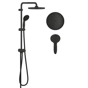 GROHE Vitalio Start System 250 Flex - Sistem de dus (cu economie de apa, 2 tipuri de pulverizare, sistem anticalcar), negru mat, 266802430 - Img 1