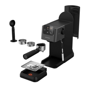 GRUNDIG KSM 4330 Portafiltru cu duza de spumare a laptelui, espressor, pentru cafea macinata, rezervor de apa detasabil, afisaj tactil, putere 1626 W, functie de memorie, negru - Img 5
