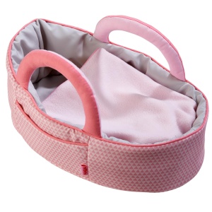 HABA Puppentragetasche Rosarot 1305072001 Geanta si Patut pentru Papusi Roz