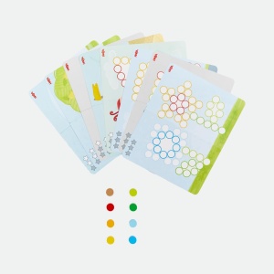 HABA Zuordnungsspiel Scheibix - Joc creativ din lemn pentru copii cu 128 piese colorate si 8 modele de carti - Img 7