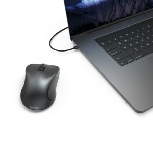 Hama Bluetooth mouse wireless (3 butoane, 800dpi/1200dpi/1600dpi, mouse optic wireless, wireless, mouse de computer, pentru laptop/PC/tableta, fara zgomot, baterie, pentru dreptaci/stangaci) antracit - Img 5