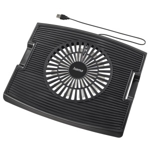 Hama Laptop Stand 156 inch Negru Ventilator cu LED Albastru Racire USB