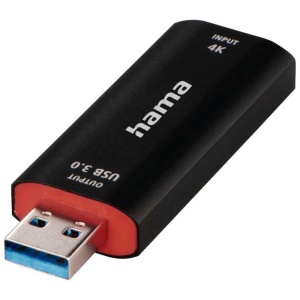 Hama Video Capture Card 4K HDMI USB 30 Negru Streaming si Gaming