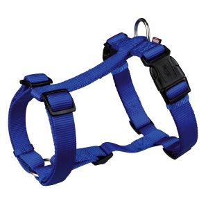Hamul TRIXIE Premium H marimea S-M: Circumferinta pieptului 42-60 cm/15 mm in albastru regal - ham fiabil pentru caini, punte toracica, centura pentru gat si talie reglabila continuu pentru caini mici, 203302