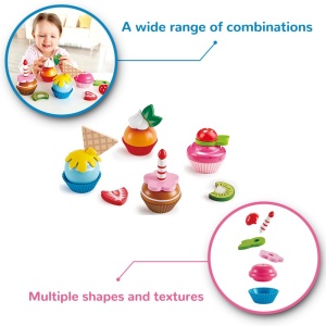 Hape E3157 - Cupcakes, Jucarii de bucatarie, multicolore - Img 5