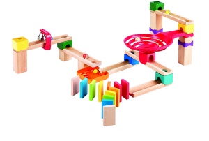 Hape Murmelbahn Set din Lemn cu Domino Piste Duble pentru Copii 3 Ani - Img 3