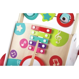 Hape Musik Lauflernwagen - Carucior din lemn cu instrumente muzicale reglabil pentru copii de la 10 luni - Img 6