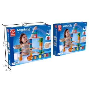 Hape Quadrilla Cliffhanger Murmelbahn din lemn STEM 94 piese - Img 6