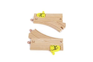 Hape Set Extensie 2 Sine Y din Lemn Compatibil cu Sisteme de Holzeisenbahn - Img 6