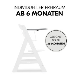 hauck Klickbrett Compatibil cu scaunul inalt din lemn Alpha si Beta Tava Alpha Click fabricat din material reciclat certificat GRS Atasament cu clic r - Img 7