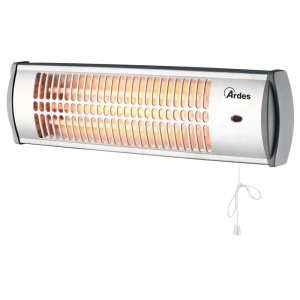 Heater cu quartz Ardes AR437B, 1200 W, 2 nivele de putere, argintiu
