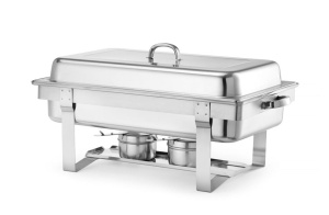 Hendi Chafing Dish Fiora GN 11 9L Inox cu 2 suporturi pentru pasta combustibil - Img 3