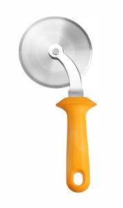 HENDI Pizzaschneider Heavy-Duty Pizzaroller Lama din Otel Inoxidabil Maner Polipropilena Orange