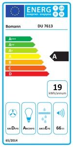 Hota de bucatarie Bomann DU 7613, 60 cm, 222 mh, cu LED - Img 9