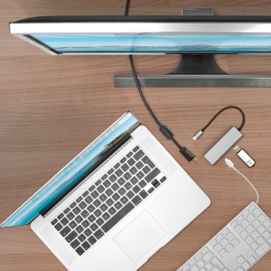 Hub USB C Hama 4 in 1, 1x HDMI 4K, 2x USB-A, 1x USB-C, Aluminiu - Img 5