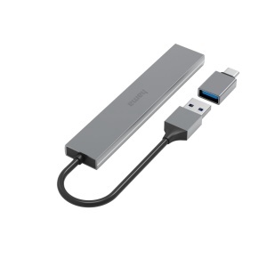 Hub USB Hama 4 Porturi, USB-A si USB-C, Aluminiu, Ultra Slim - Img 8