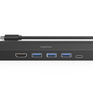 Hub USB Hama 6 Porturi, 3x USB-A, USB-C, HDMI, LAN, Negru - Img 4