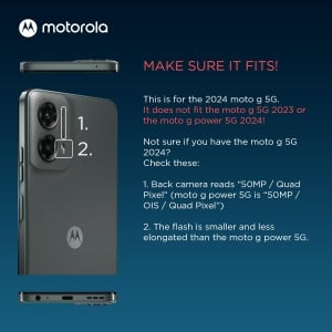 Husa de protectie Motorola pentru Moto G 5G (2024), neagra, cu amortizare socuri - Img 2