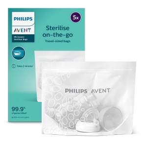 Husa de sterilizare cu abur cu microunde Philips Avent (model SCF297/05)