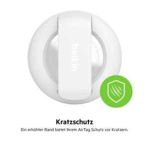 Husa pentru AirTag Belkin cu Clip, Protectie Anti-Zgarieturi, Alb - Img 7