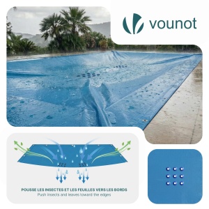 Husa pentru piscina VOUNOT 8x14m, impermeabila, rezistenta UV, albastra - Img 5