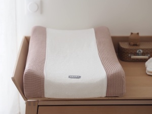 Husa pentru saltea de infasat BEABA Sofalange 100 bumbac organic Old Pink - Img 2